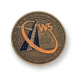 Eutelsat W5 Boeing Delta IV Mission Challenge Coin First Launch Space Alcatel